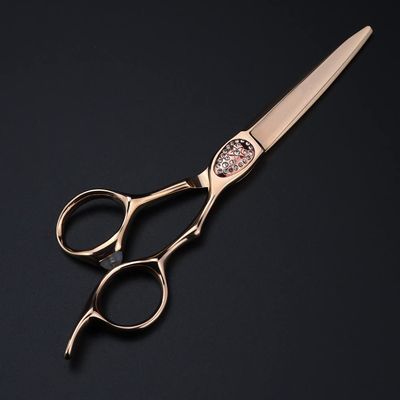 6-Inch Hair Cutting Scissors, Professional 440C Steel, Rose Gold Hairdressing Shears for Cutting and Thinning