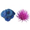 Artificial Corals for Aquariums, Purple and Blue, 2 Pieces view 1