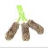 Dingo 3-Pack Faux Fur Squeaky Dog Toys, 55 cm, Bungee Handle for Agility, Training and Fetch, Green (Z30028) view 2