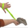 Dingo 3-Pack Faux Fur Squeaky Dog Toys, 55 cm, Bungee Handle for Agility, Training and Fetch, Green (Z30028) view 3
