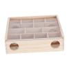 Qcwwy Hamster Maze, Interactive Wooden Pet Toy with Acrylic Glass for Small Pets view 3
