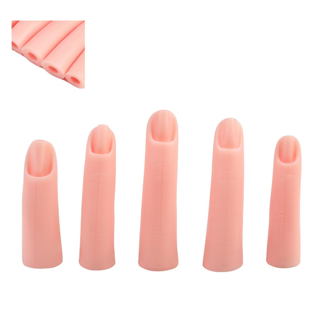 QIANQJL Silicone Practice Fingers with Magnets for Acrylic Nails