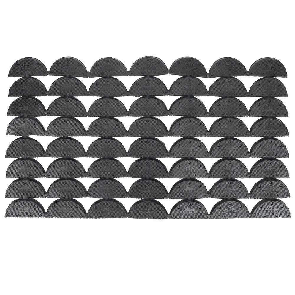 Wear-Resistant Rubber Heel Repair Pads, 56-Piece Set