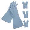 HONMEET 4 Pairs Long Dishwashing Gloves with Cuffs, Reusable and Durable, Size S view 1