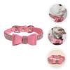 Pink Rhinestone Microfiber Dog Collar view 4