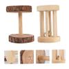 Kisangel 3-Piece Wooden Hamster Chew Toy Set view 3