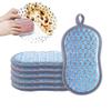 6-Piece Double-Sided Dish Sponge Magic Wipe, Blue view 1