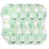 KLL Burp Cloths for Babies and Girls, 4-Pack, Large Cotton Cloths, Extra Soft and Absorbent, Green Floral view 1