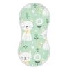 KLL Burp Cloths for Babies and Girls, 4-Pack, Large Cotton Cloths, Extra Soft and Absorbent, Green Floral view 2
