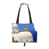 Santorini Foldable Pet Carrier Backpack with Island and Sea View Design view 2