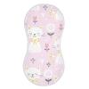 KLL Burp Cloths for Babies and Girls, 4-Pack, Large Cotton Cloths, Extra Soft and Absorbent, Cute Cat view 2