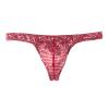 Men's Thong Underwear, Five-Color Glitter Sexy Tanga, T-Back Underwear, Alternative Seductive Men's Sexy Underwear (Red, L) view 1