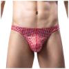 Men's Thong Underwear, Five-Color Glitter Sexy Tanga, T-Back Underwear, Alternative Seductive Men's Sexy Underwear (Red, L) view 2