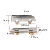 ZoRHac Sliding Door Rollers, 4-Piece Stainless Steel Strap Wheel Set, 5 mm Glass Roller Clamps for Display Cases and Mobile Counters view 2