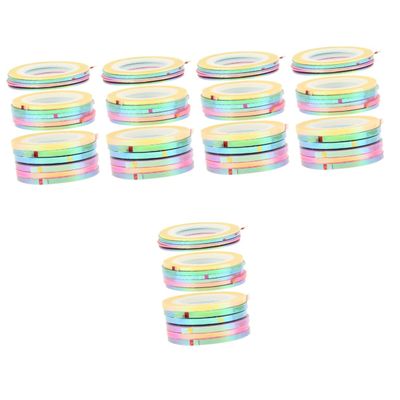 Healeved 90-Roll Nail Striping Tape for Nail Art, Self-Adhesive Decoration Strips, Assorted Colors