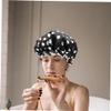 Shower Caps for Women, 2-Pack, Black, Adjustable view 2