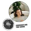 Shower Caps for Women, 2-Pack, Black, Adjustable view 3