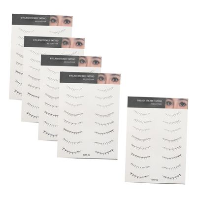 HONMEET Natural Lower Eyelash Stickers, 5-Pack, Waterproof Look, for Women