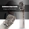 Portable Stainless Steel Beard and Mustache Comb with Pouch view 2
