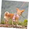Adjustable Puppy Harness Set, 1 Set, Polyester, Pink, for Outdoor Use view 4
