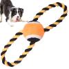 Eastuy Figure-8 Rope Dog Toy with Tennis Ball view 1