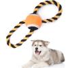 Eastuy Figure-8 Rope Dog Toy with Tennis Ball view 4