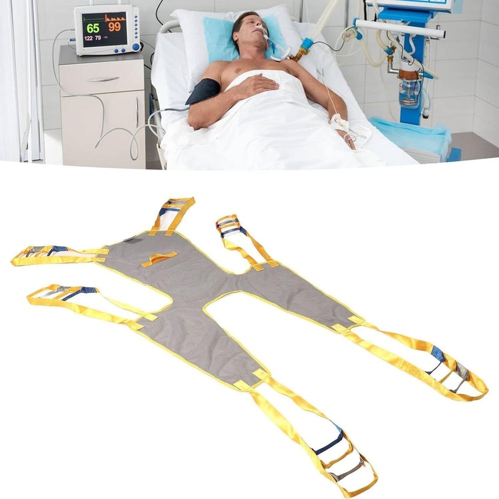 Toileting Sling for Patient Lift, Adjustable Split-Leg Mesh Sling for Shower and Home Use