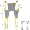 Toileting Sling for Patient Lift, Adjustable Split-Leg Mesh Sling for Shower and Home Use view 4