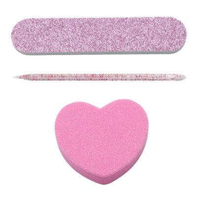 Pink Nail File and Buffer Manicure Set
