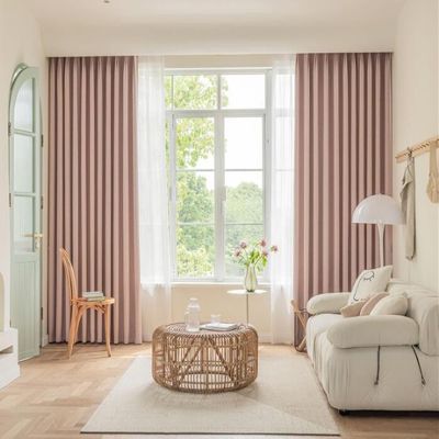 Daesar Pink Blackout Curtains with Grommets, Set of 2, 96 x 138 cm