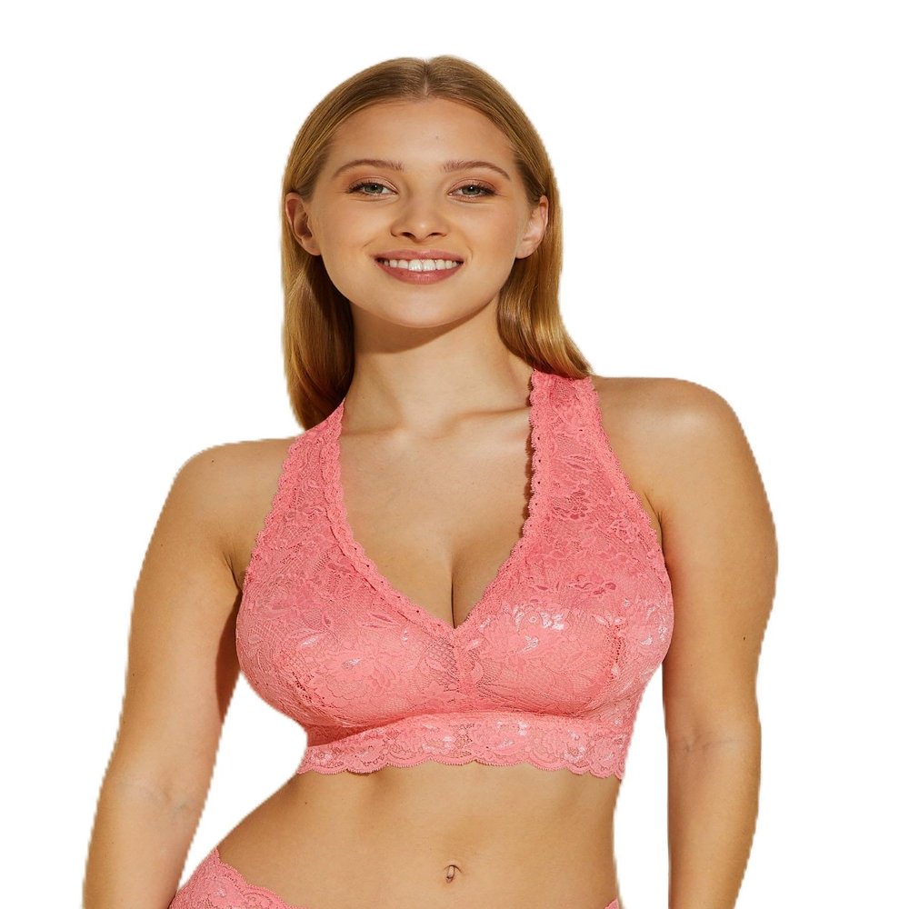 Cosabella Women's Say Never Curvy Racie Racerback Bralette Bra, Semi-Sheer, Venetian Twilight, Large