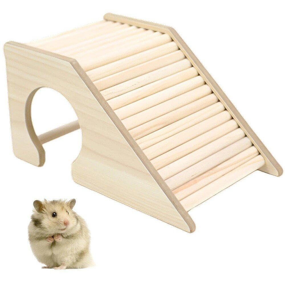 HiyyFloy Hamster Ladder Bridge Climbing Toy, Small Animal Habitat Decor