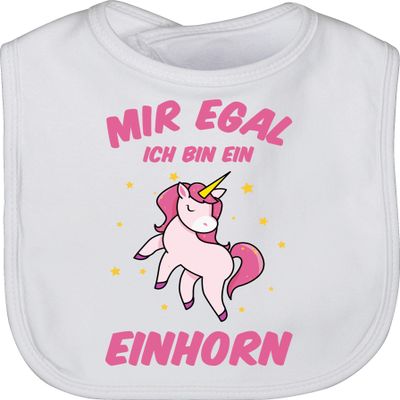 Shirtracer Baby Bib – Unicorn – “I Don’t Care, I’m a Unicorn” – One Size – White