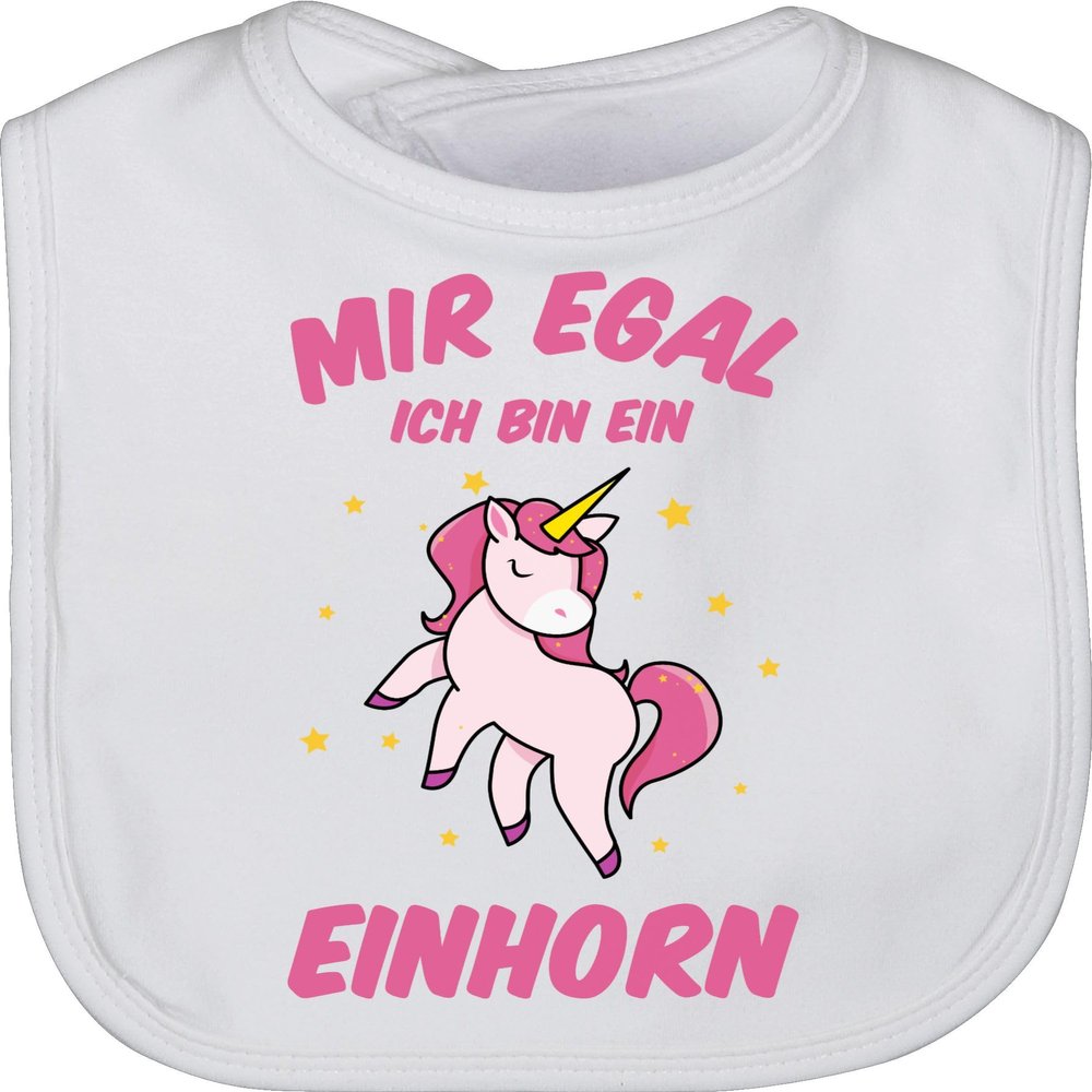 Shirtracer Baby Bib – Unicorn – “I Don’t Care, I’m a Unicorn” – One Size – White