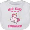 Shirtracer Baby Bib – Unicorn – “I Don’t Care, I’m a Unicorn” – One Size – White view 1
