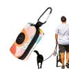 Dog Poop Bag Holder with Carabiner, Waterproof Dispenser, Includes 1 Roll of 15 Bags view 1