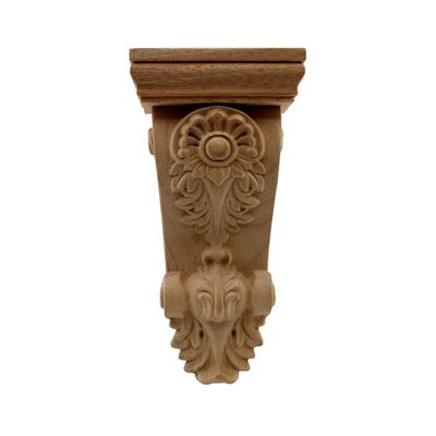 XBHGSY Carved Wood Flower Applique Ornament, 20 × 8 cm