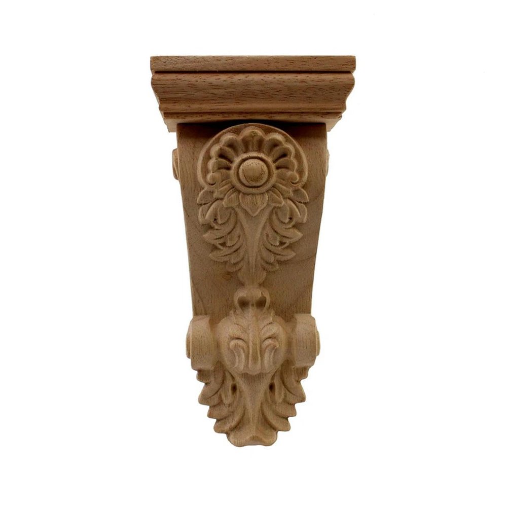 XBHGSY Carved Wood Flower Applique Ornament, 20 × 8 cm