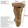 XBHGSY Carved Wood Flower Applique Ornament, 20 × 8 cm view 2