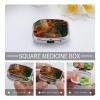 Pill Box for Women, Weekly Pill Organizer, Orange and Green, Small 3-Compartment Travel Vitamin Holder view 4