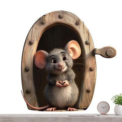 Museloch Cartoon Wall Stickers, Peel-and-Stick Animal Decals for Kids' Rooms