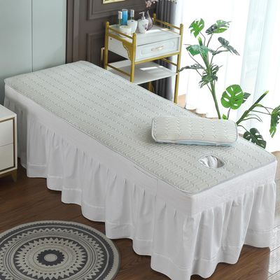 Cooling Massage Table Mattress Pad with Face Hole, Gray, 190 x 70 cm
