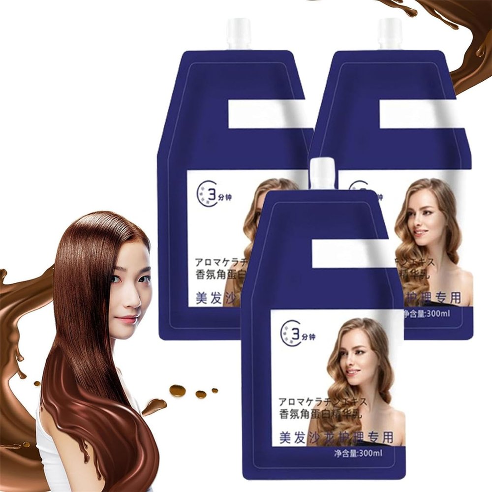 Nourishing Keratin Revitalizing Conditioner, Anti-Frizz Hair Repair Cream, 3-Pack
