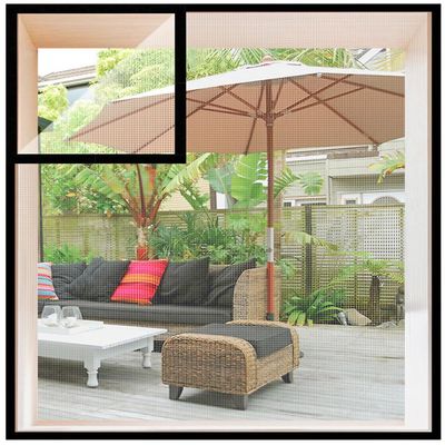 Cat-Proof Stainless Steel Fly Screen for Windows and Balconies, No Drilling, Self-Adhesive Hook-and-Loop Tape, 90 x 245 cm