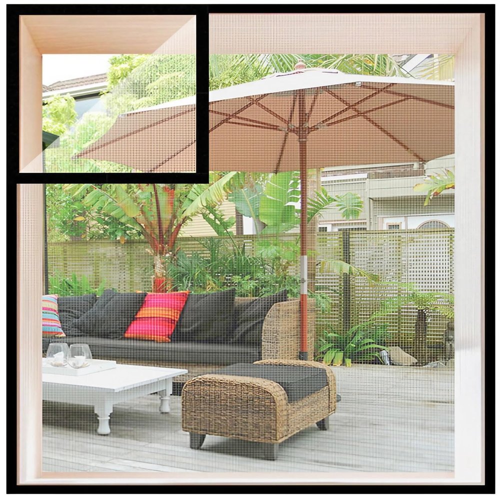 Cat-Proof Stainless Steel Fly Screen for Windows and Balconies, No Drilling, Self-Adhesive Hook-and-Loop Tape, 90 x 245 cm