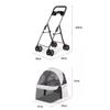 4-Wheel Foldable Pet Stroller with Removable Carrier view 2