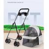 4-Wheel Foldable Pet Stroller with Removable Carrier view 3