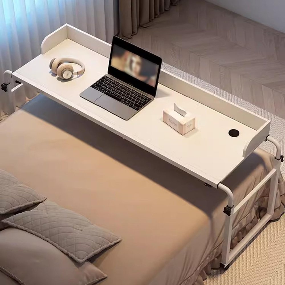 Generic Height-Adjustable Mobile Overbed Table with Wheels