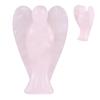 Natural-Energy-Charged Protective Crystal, Angel-Shaped Pendant, Healing Crystal (2-Inch Rose Quartz Angel) view 1