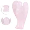 Natural-Energy-Charged Protective Crystal, Angel-Shaped Pendant, Healing Crystal (2-Inch Rose Quartz Angel) view 2